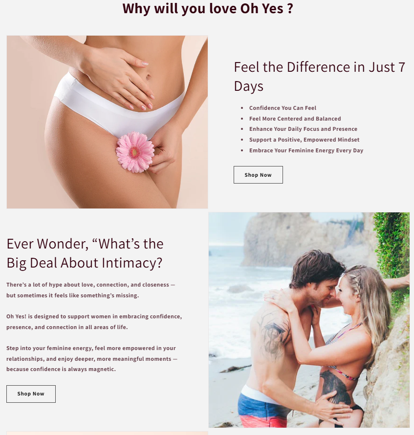 Ohyes Female Libido Enhancement