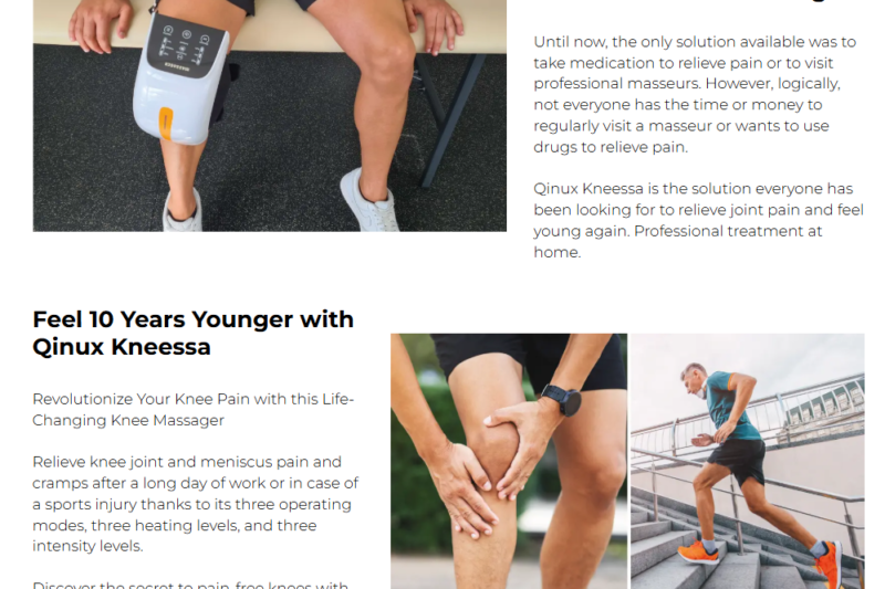 Qinux Kneessa Relieve Knee Joint And Meniscus Pain Say Goodbye To Expensive Therapy Bills with Our Affordable Knee Massager!