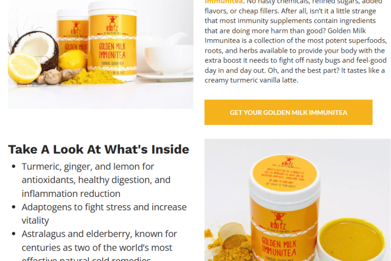 Golden Milk Immunitea Immunity Supplements Superfoods, Roots, And Herbs Available!